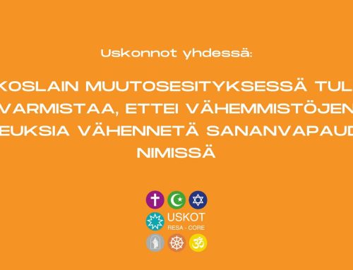 Rikoslain muutosesityksessä tulee varmistaa ettei vähemmistöjen oikeuksia heikennetä sananvapauden nimissä